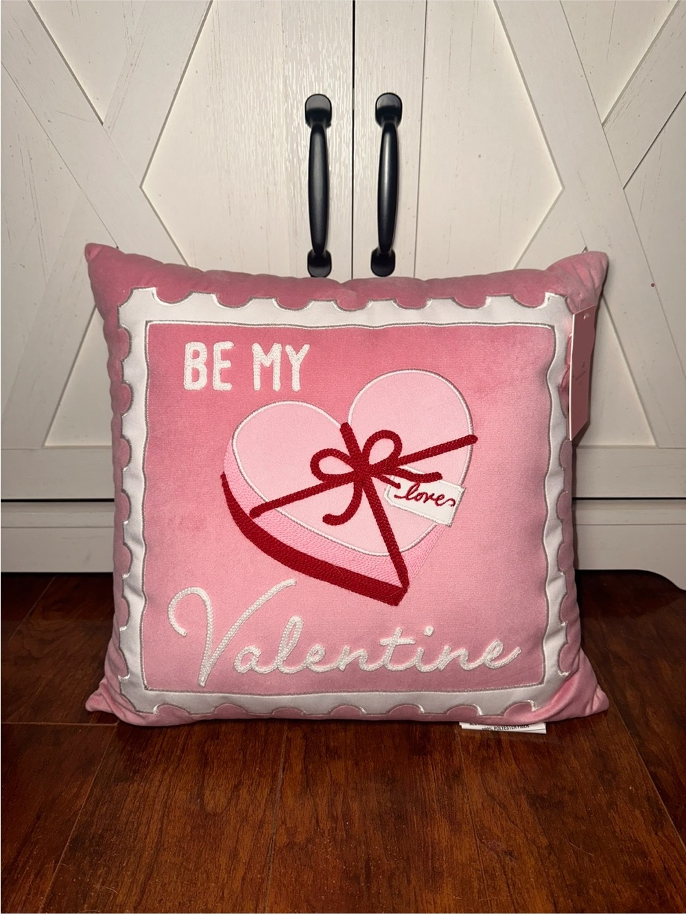 Juicy Couture Pink Velour 'Be My Valentine' Decorative Throw Pillow